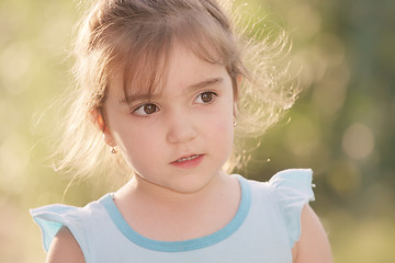 Image showing Little girl in sunlight