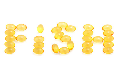 Image showing Fish oil capsules