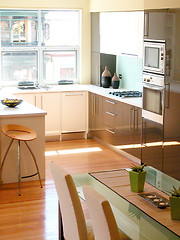 Image showing Interior of a new kitchen