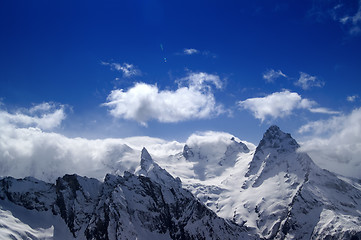 Image showing Mountains in cloud