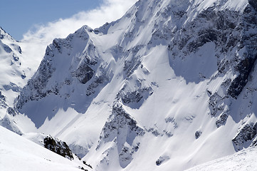 Image showing Snowy mountainside