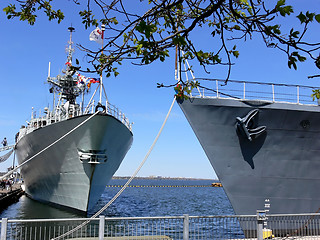 Image showing Two warships 