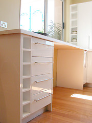 Image showing Interior of a new kitchen