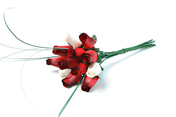 Image showing Wooden Rose Bouquet