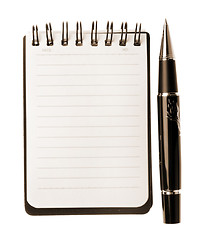 Image showing Notebook and pen