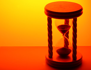 Image showing Hourglass in gold light