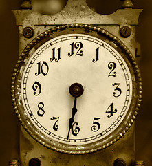 Image showing Old iron clock