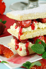 Image showing Strawberry Mille Feuille