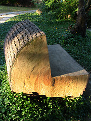 Image showing bench made by wood