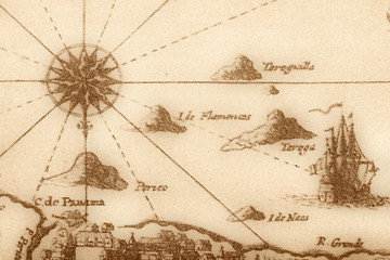 Image showing Ancient map (fragment)