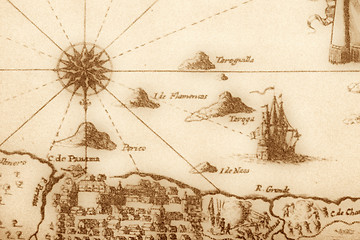 Image showing Ancient map (fragment)