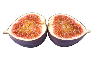 Image showing Fresh fig cut in two