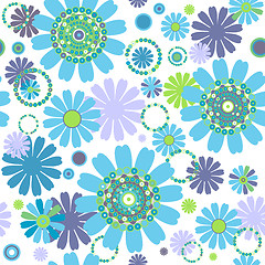 Image showing White seamless floral pattern 