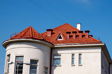 Image showing building with a red tile roof