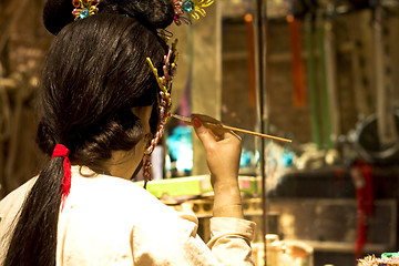 Image showing chinese opera dummy,make up