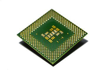 Image showing Microprocessor isolated on white background 