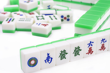 Image showing Mahjong, very popular game in China