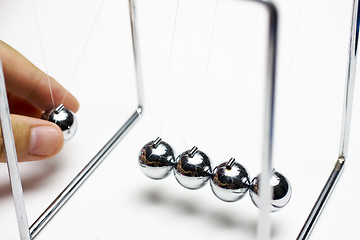 Image showing balancing balls Newton's cradle 