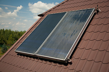 Image showing Flat-plate solar collector