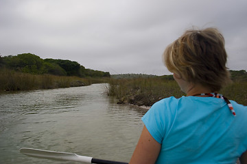 Image showing Canoeing in Mozambique