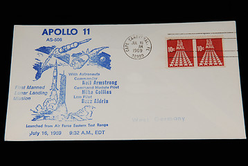 Image showing An 1st day letter from Apollo 11.