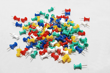 Image showing Office push-pins.