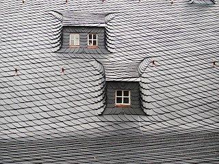 Image showing The roof of an old house in Germany