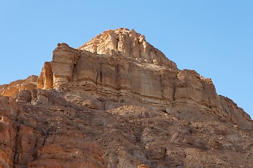 Image showing Orange sandstone mountain in the desert 