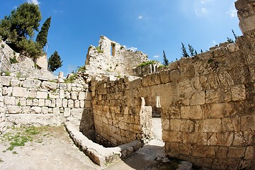 Image showing Ruins of Byzantine church in Jerusalem  