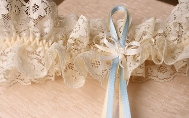 Image showing Blue and Cream Ribbons