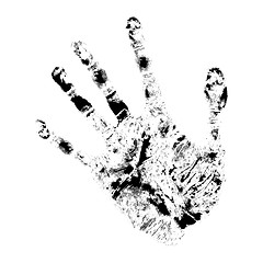 Image showing Realistic hand print