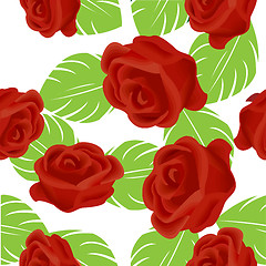 Image showing Red rose pattern