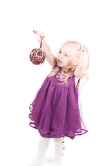 Image showing Studio shot of baby girl in gala dress