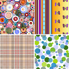 Image showing Set Seamless Patterns