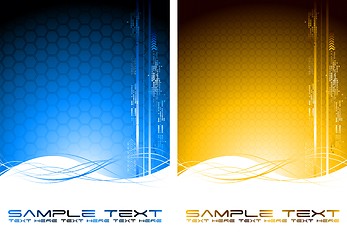 Image showing Two abstract tech banners