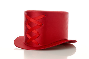 Image showing Red hat with ribbon