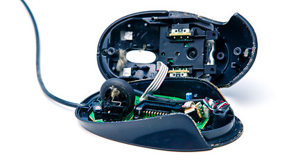Image showing Dirty computer mouse