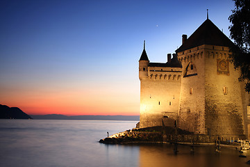 Image showing The Chillon castle in Montreux, Switzerland