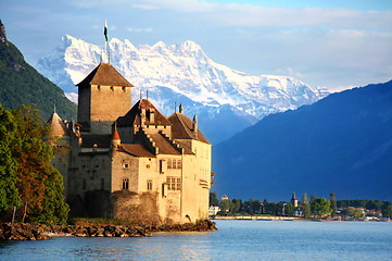 Image showing The Chillon castle in Montreux, Switzerland