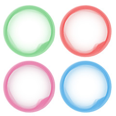 Image showing Abstract Pastel colorful aqua circles