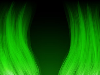 Image showing Green Flames. Color and forms are editable.
