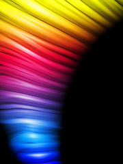 Image showing Abstract Colorful Waves on Black Background