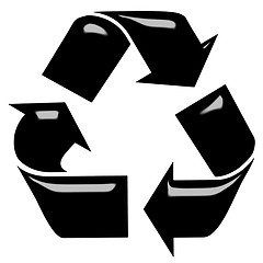 Image showing 3D Recycling Symbol 