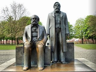 Image showing Marx-Engels Forum statue