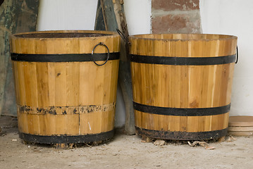 Image showing wooden drums