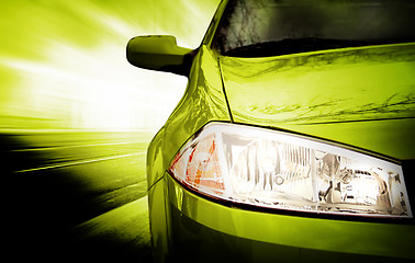 Image showing Green Sport Car - Front side