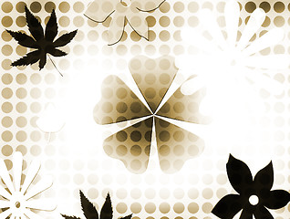 Image showing Flowers & Leafs - background