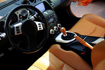 Image showing Modern sport car interior