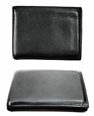 Image showing Black leather wallet 