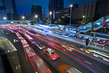 Image showing traffic lights in motion blur